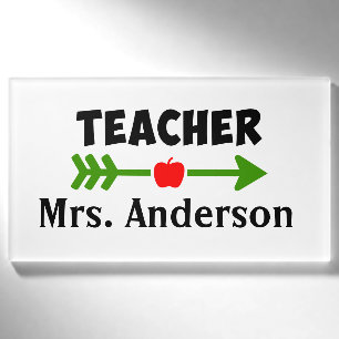 Custom Teacher Name Tag