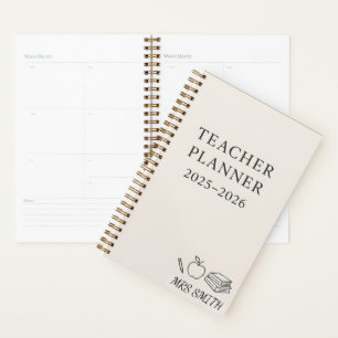 Custom Teacher Planner 2025–2026 – Personalized