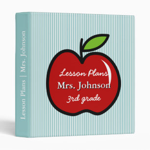 Custom teacher school binder lesson plan book