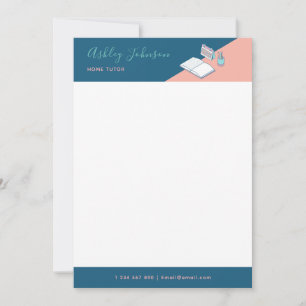 Custom Teacher Tutor Letterhead Template 5x7