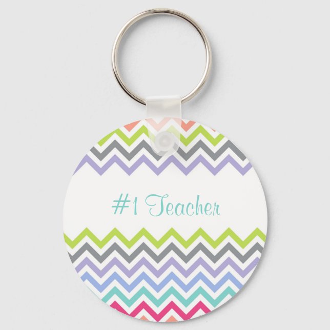 Custom Teacher's Gift Personalized Key Chain (Front)