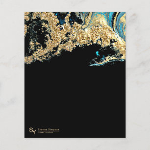 Custom Teal Gold Black Modern Template Brand Flyer