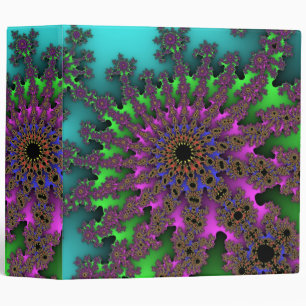 Custom Teal Purple Burst Binder