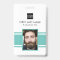 Custom Teal & White Business ID Badge