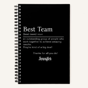 Custom Team Corporate Staff Appreciation Employee Notebook