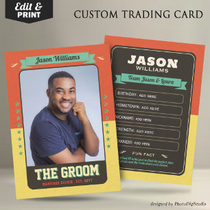 Custom Team Groom Cards Groomsmen Trading Cards