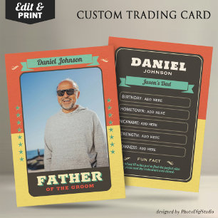 Custom Team Groom Cards Groomsmen Trading Cards