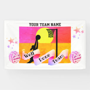 Custom Team Name Netball Banner