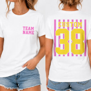 Custom Team Name Number Athletic T-Shirt