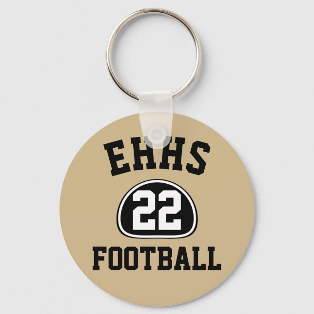 Custom Team Pride Team Name and Number/Class Year Keychain (Front)