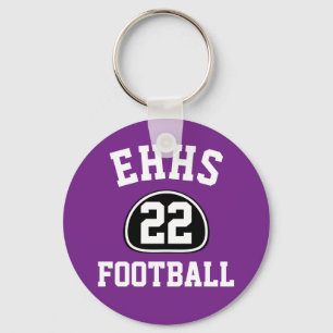 Custom Team Pride Team Name and Number/Class Year Keychain