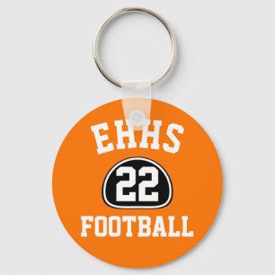 Custom Team Pride Team Name and Number/Class Year Keychain
