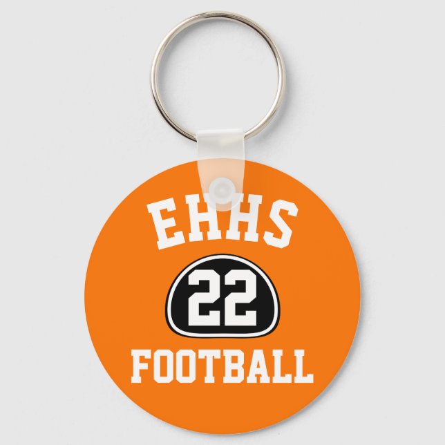 Custom Team Pride Team Name and Number/Class Year Keychain (Front)