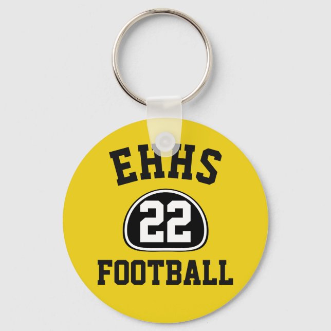 Custom Team Pride Team Name and Number/Class Year Keychain (Front)