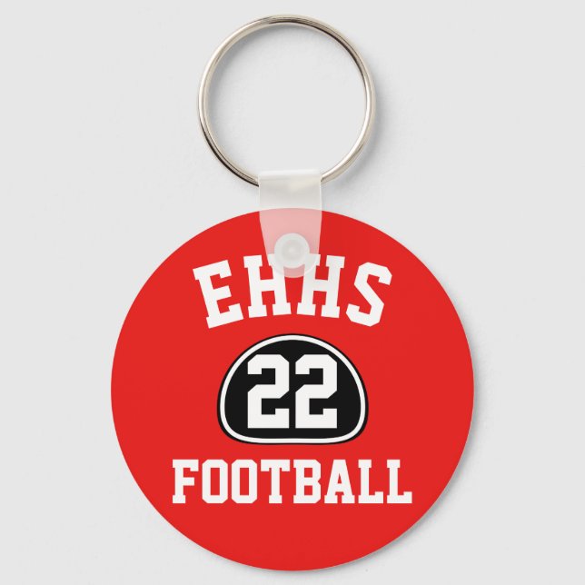 Custom Team Pride Team Name and Number/Class Year Keychain (Front)