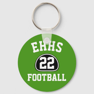 Custom Team Pride Team Name and Number/Class Year Keychain