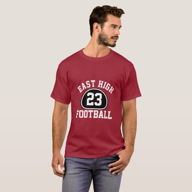Custom Team Pride Team Name and Number/Class Year T-Shirt (Front Full)