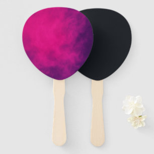 Custom Teardrop Paddle Fan – Neon Pink & Black
