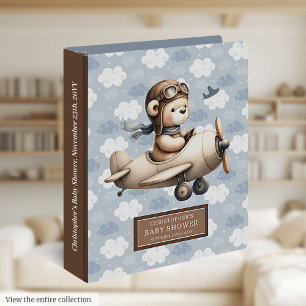 Custom Teddy Bear Pilot Nursery Memory Binder