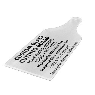 Custom Tempered Glass Cutting Board - Paddle