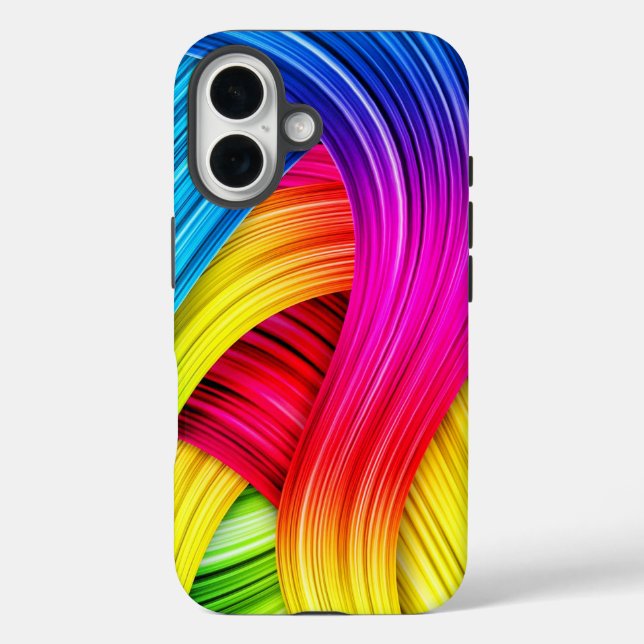 Custom Template Abstract Wavy Pattern Case-Mate iPhone Case (Back)