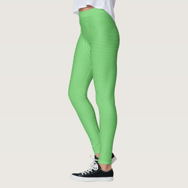 Custom Template Add Image Text Womens Yellow Green Leggings (Left)