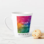 Custom Template Add Photo Image Business Logo Latte Mug<br><div class="desc">Custom Template Add Image Photo Business Logo Text Create Your Own Name Elegant Trendy Template Small Coffee Latte Mug.</div>