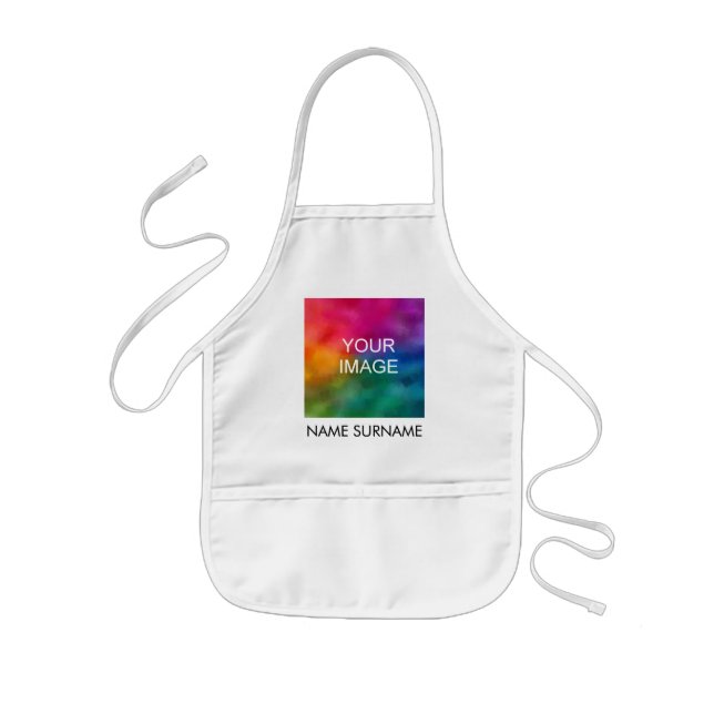 Custom Template Add Your Photo Image Text Here Kids Apron (Front)