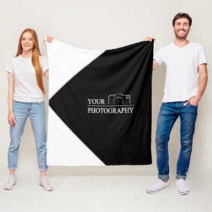 Custom Template Business Company Create Your Own Fleece Blanket