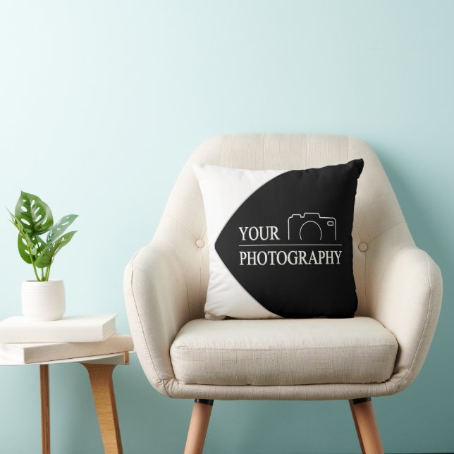 Custom Template Business Company Create Your Own Throw Pillow (Chair)