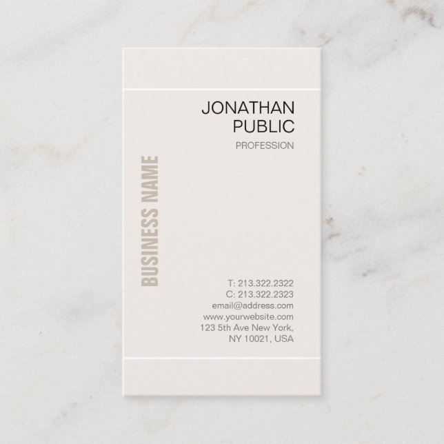Custom Template Design Modern Elegant Colours Business Card (Front)