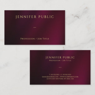 Custom Template Elegant Gold Text Professional Business Card
