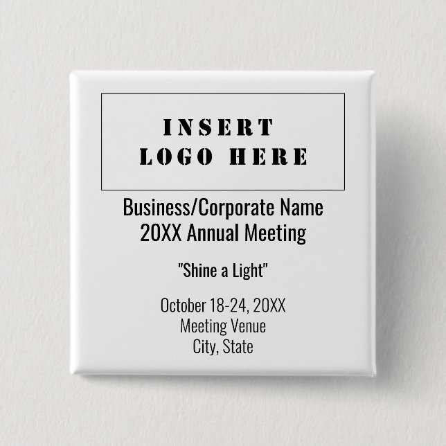 Custom Template for Business Promo Meeting Buttons (Front)