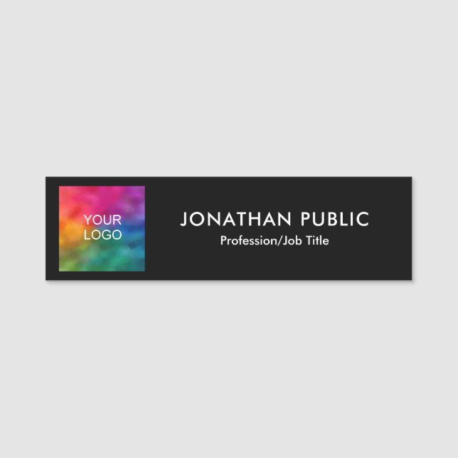 Custom Template Personalized Your Logo Here Name Tag (Front)