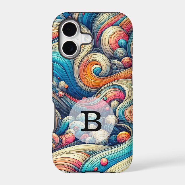 Custom Template Psychedelic Wavy Print (Back)