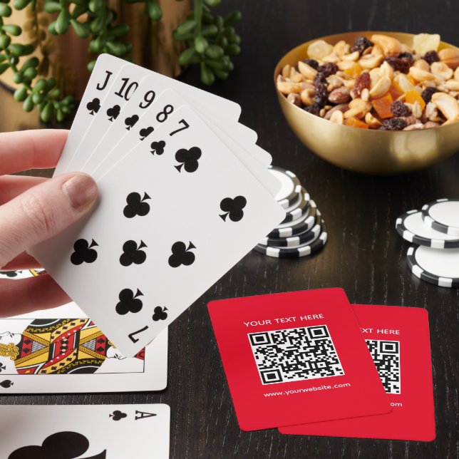 Custom Template QR Code Scan Barcode Website Url Playing Cards (In Situ)