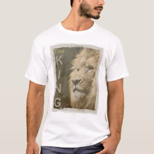 Custom Template Trendy Lion White Colour Elegant T-Shirt