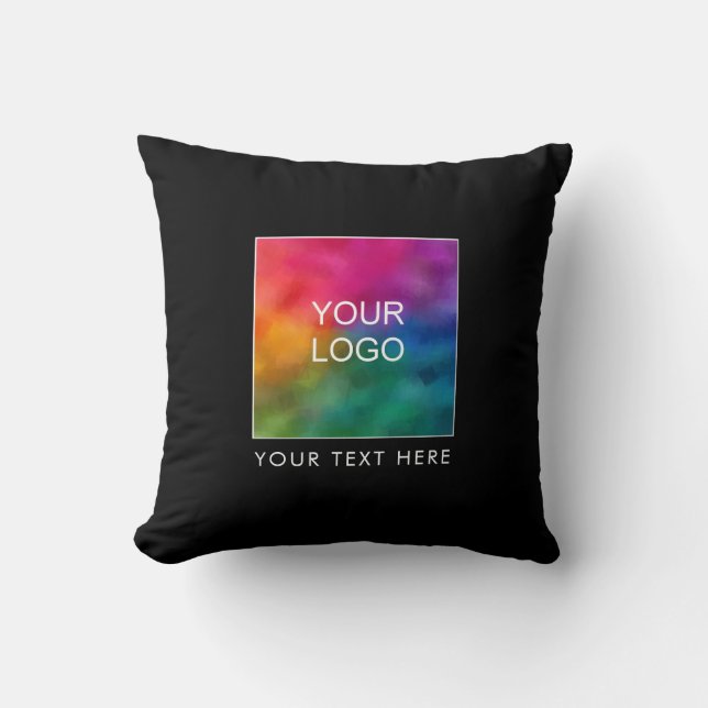 Custom Template Upload Add Company Logo Throw Pillow (Front)