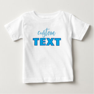 Custom Template White & Blue For Kids Boy Toddler Baby T-Shirt