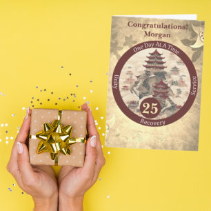 Custom Temple Recovery Milestone Card