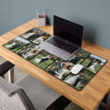 Custom Ten Photo Collage Desk Mat