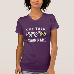 Custom tennis captain t shirt for ladies team