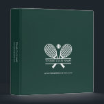 Custom Tennis Club Members Information Binder<br><div class="desc">Add your club name and slogan or any text to create a unique binder for your sports club or business. Completely change the background colour or fonts by clicking the "Customize this" button. Other sizes available for your convenience. No minimum order quantity and no setup fee so you can order...</div>