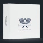 Custom Tennis Club Members Swag Branded Binder<br><div class="desc">Add your club name and slogan or any text to create a unique binder for your sports club or business. Completely change the background colour or fonts by clicking the "Customize this" button. Other sizes available for your convenience. No minimum order quantity and no setup fee so you can order...</div>