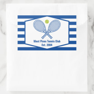 Custom Tennis Country Club Blue Striped Sticker