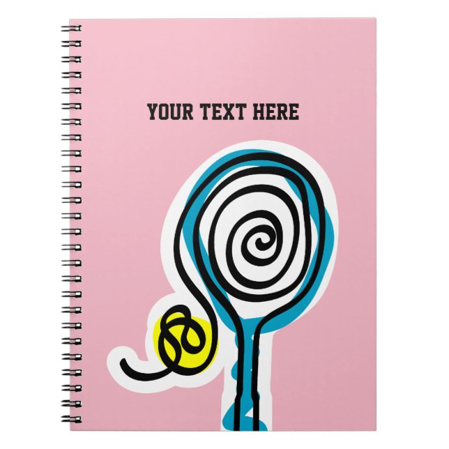 Custom tennis note book gifts for player or coach (Front)