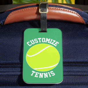 Custom Tennis Team Name / Personalized Text Player Luggage Tag