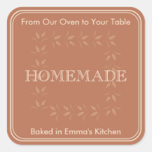 Custom Terracotta Homemade Bakery Food Sticker