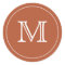 Custom TERRACOTTA White Monogram Letter