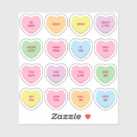 Custom text 16 Valentine's Day conversation hearts